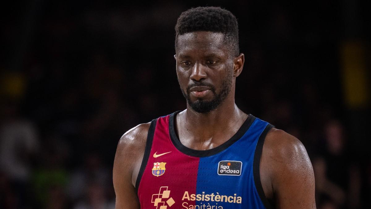 Youssoupha Fall, en acción con el Barça