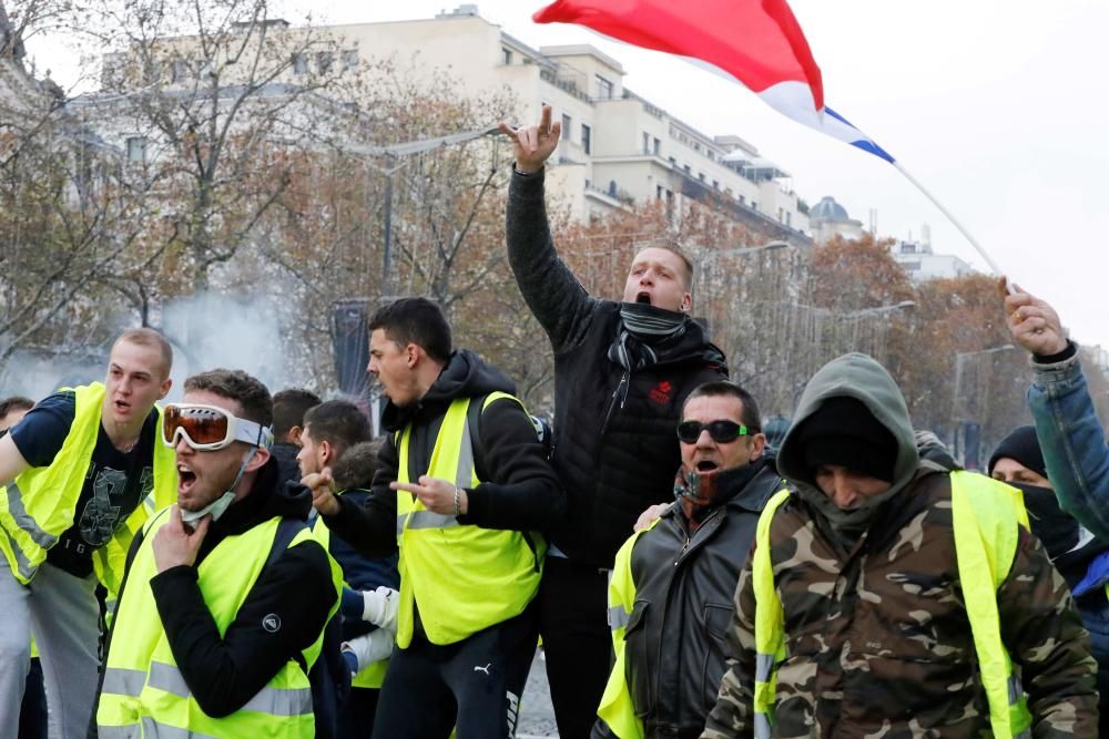 Protesta en París de los ''chalecos amarillos''