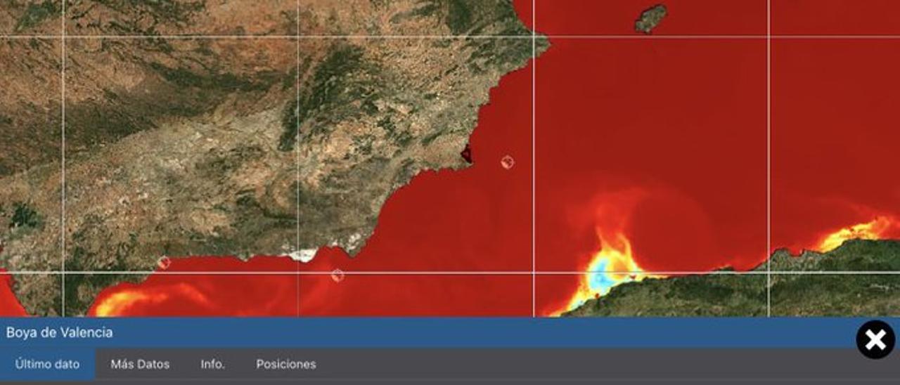 Situación de la boya de València