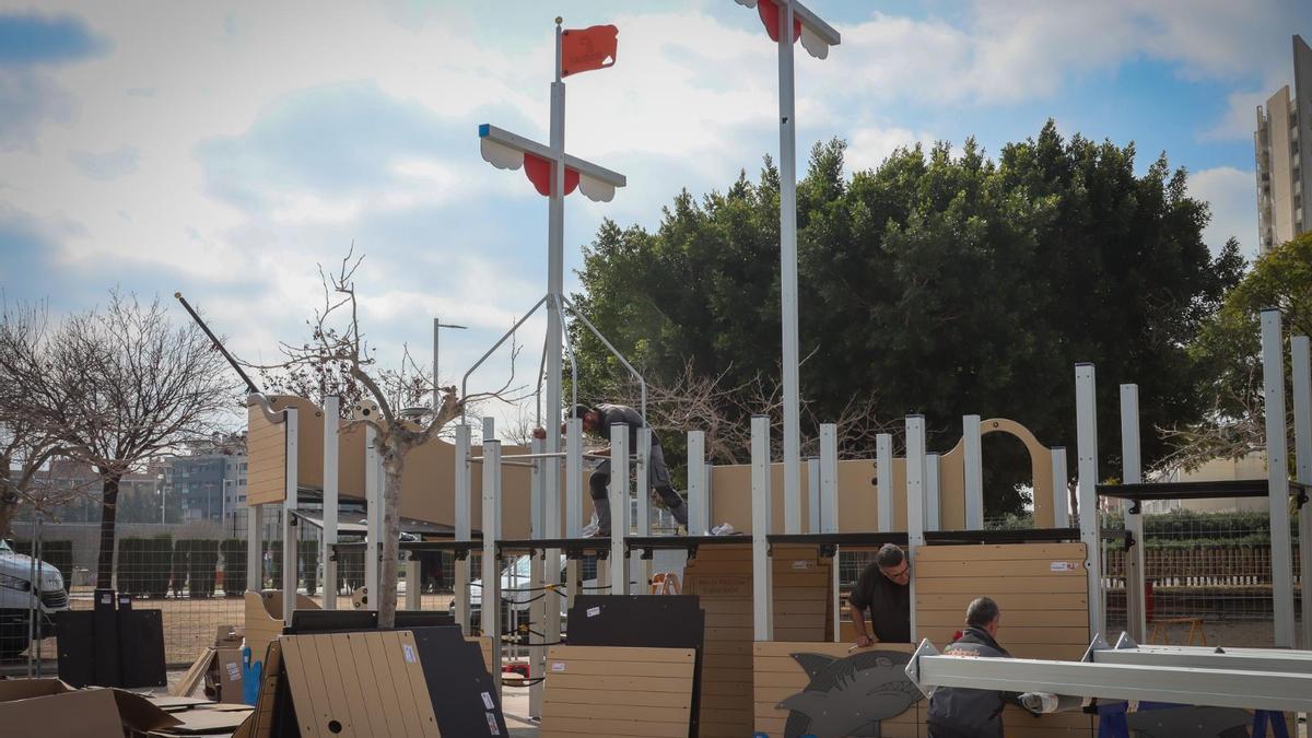 Nueva zona de ocio infantil en el Parc Central de Torrent.