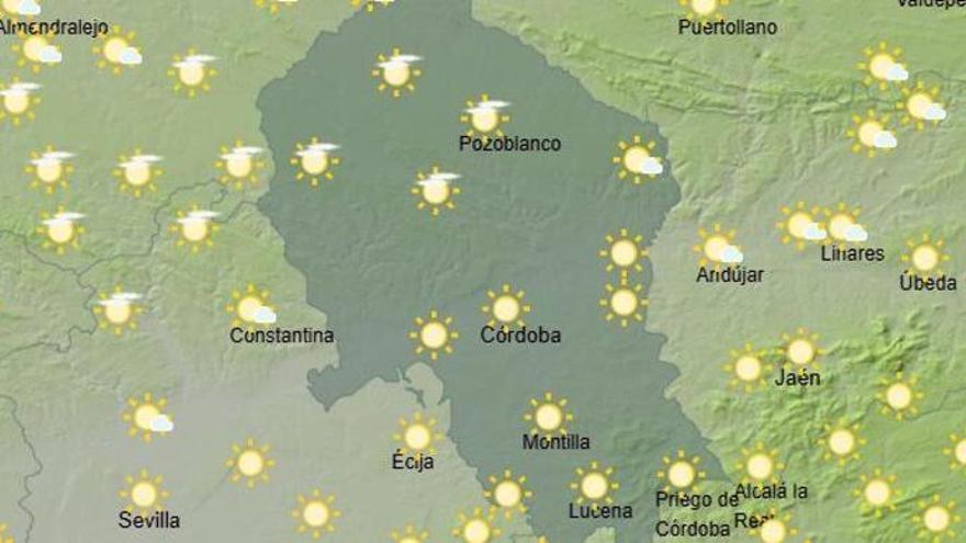 Calma en los cielos y sol por bandera: es la es la previsión de la Aemet para este miércoles en Córdoba