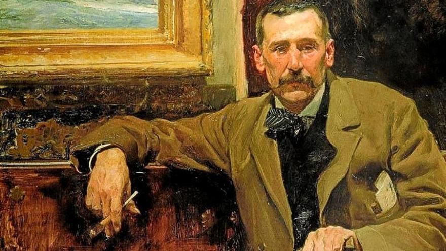 Retrato de Benito Pérez Galdós pintado por Joaquín Sorolla en 1894 y que la Casa Museo ha cedido a la Biblioteca Nacional de España.