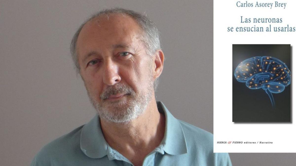 Carlos Asorey Brey y la portada de su nuevo libro.
