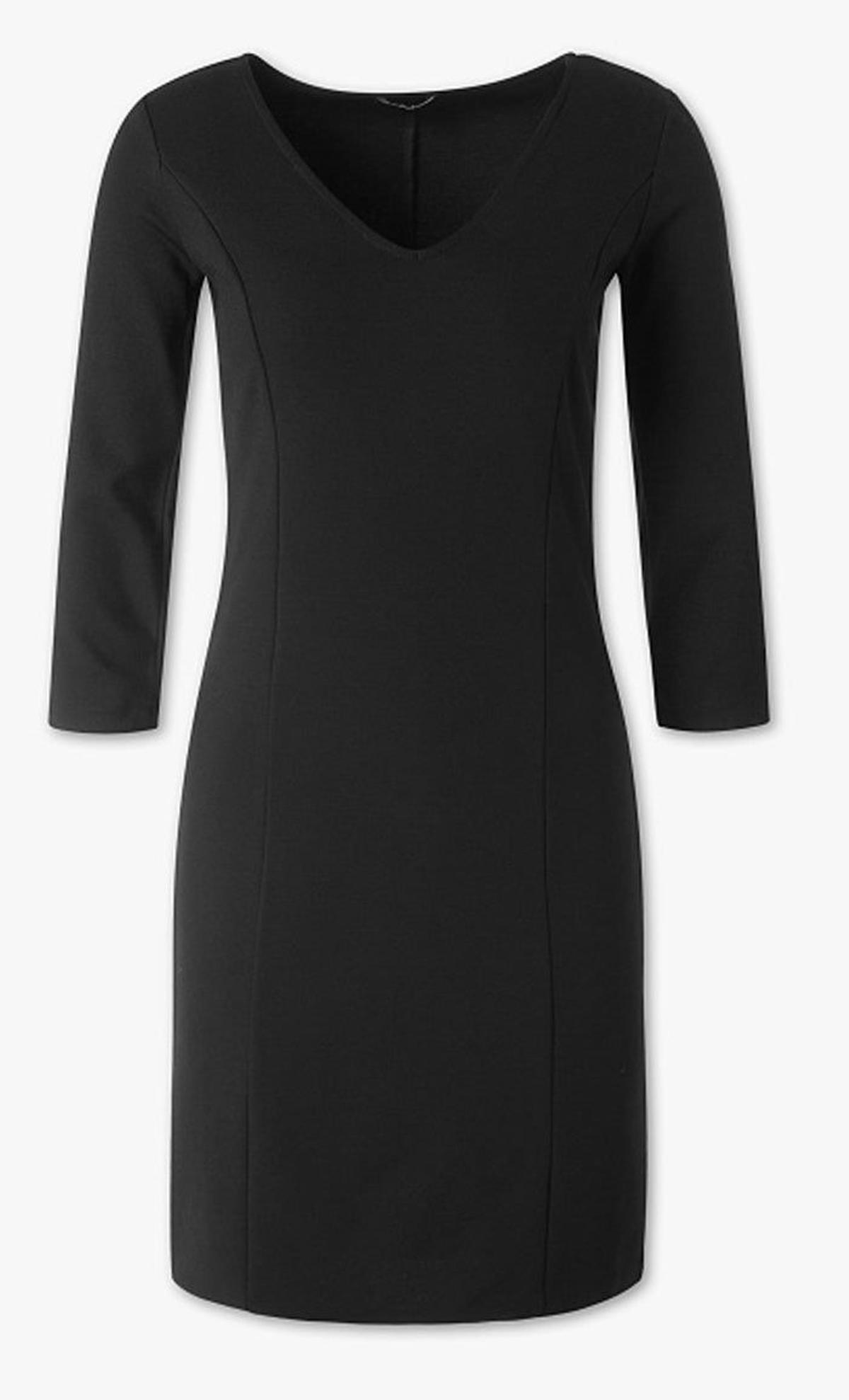 Vestido negro entallado de C&amp;A. (Precio: 19, 90 euros)
