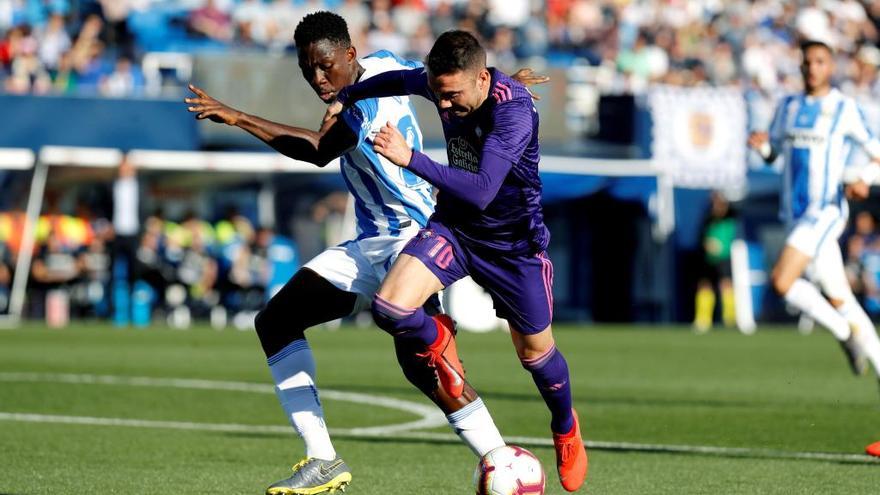 La lesión de Aspas en el hombro se produjo ante el Leganés. // J.C. Hidalgo