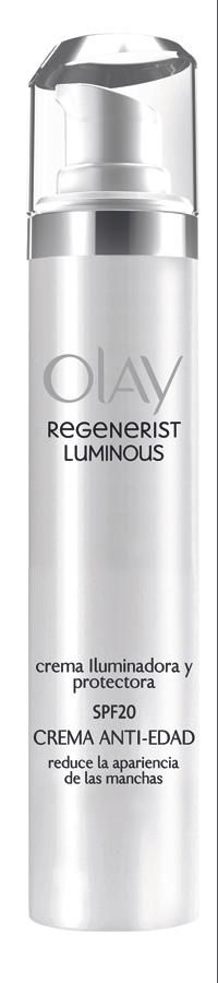 Crema iluminadora anti-edad Regenerist Luminous SPF20, de Olay