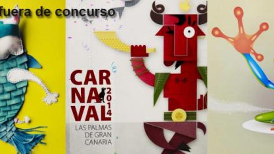 Cárteles retirados del concurso del Carnaval 2014.