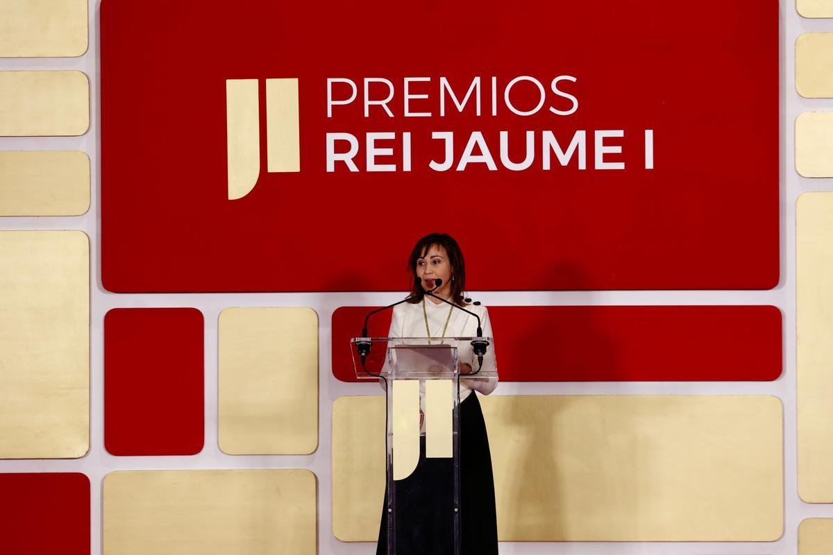 María Jesús Vicent en la entrega de Premis Rei Jaume I