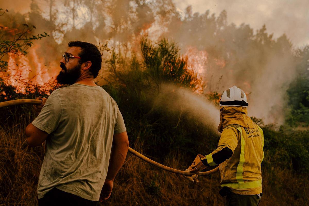 El incendio de O Riós, en imágenes El incendio de O Riós, en imágenes