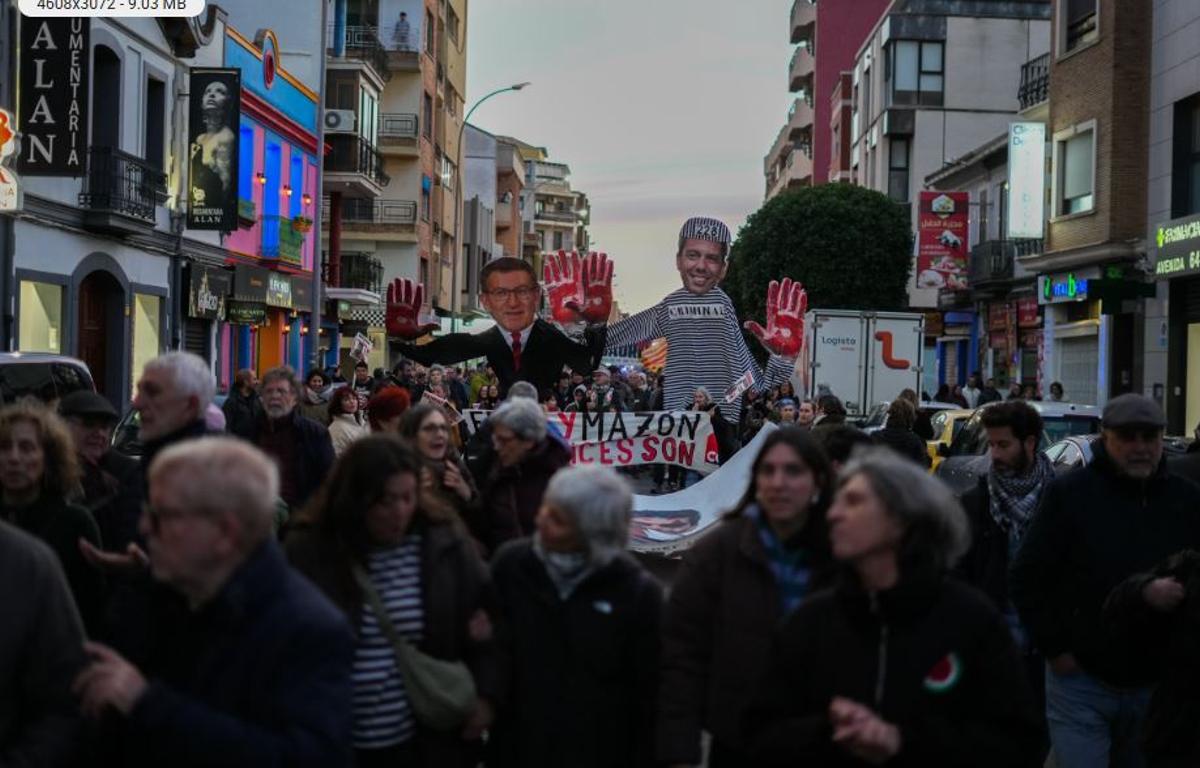 Manifestación en Benetússer el pasado mes de enero por el procesamiento de Mazón.