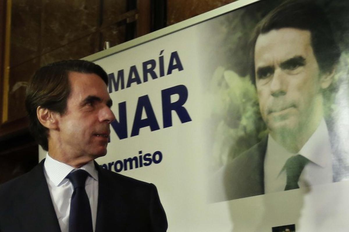 José María Aznar, en la presentació del seu llibre, el 7 de novembre. José María Aznar, en la presentació del seu llibre, el 7 de novembre.