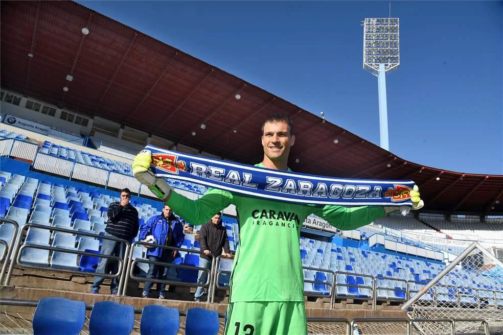 Presentación de Saja, tercer refuerzo del Real Zaragoza