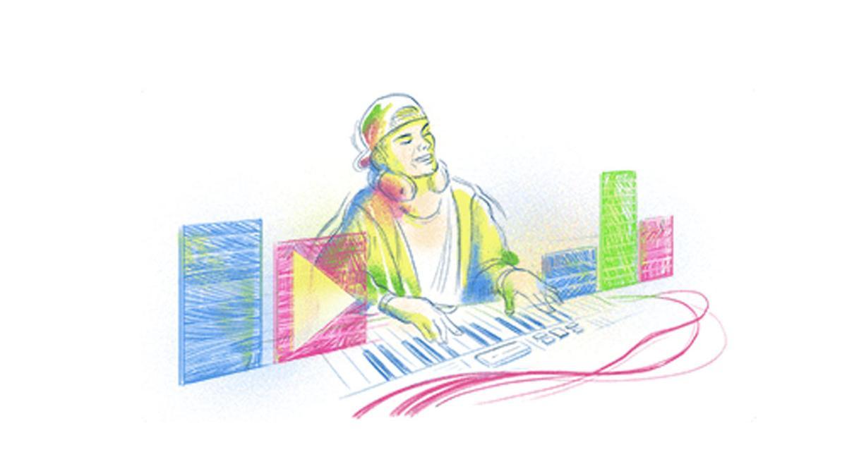 Avicii es el protagonista del doodle de Google.