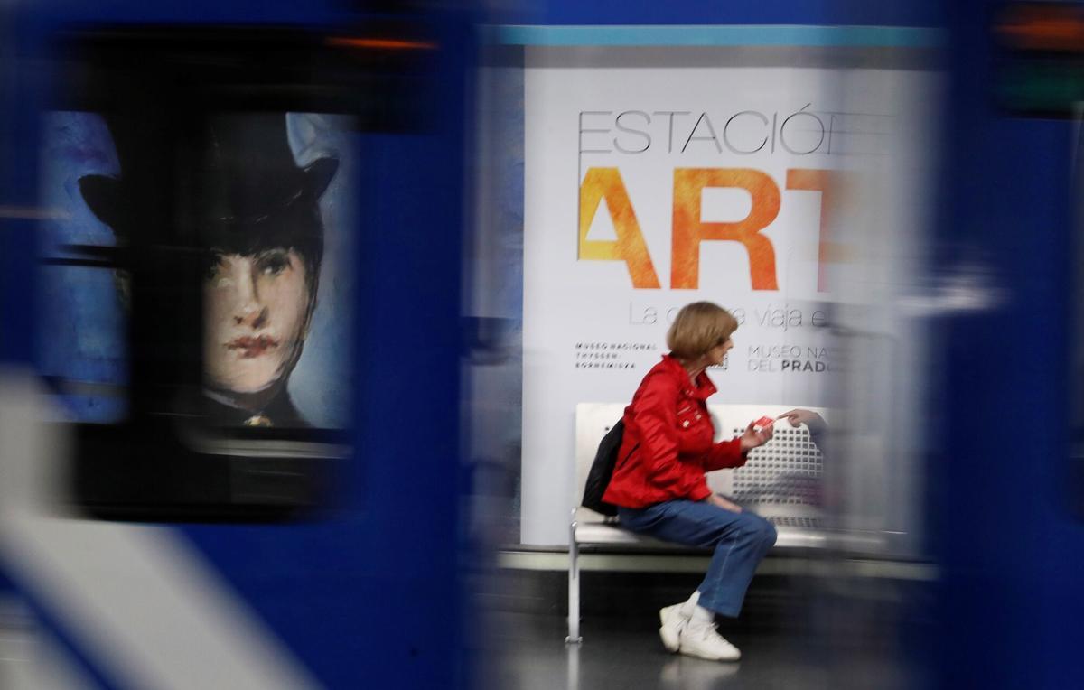 GRAF3867. MADRID (ESPAÑA), 23/05/2018.- Vista del andén de metro tras la presentación de la transformación de la estación de Metro de Atocha en la Estación del Arte, gracias al acuerdo de la Comunidad con los museos del Prado, Reina Sofía y Thyssen Bornemisza.-EFE/Fernando Alvarado