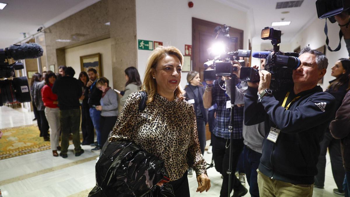 Cristina Valido en los pasillos del Congreso de los Diputados