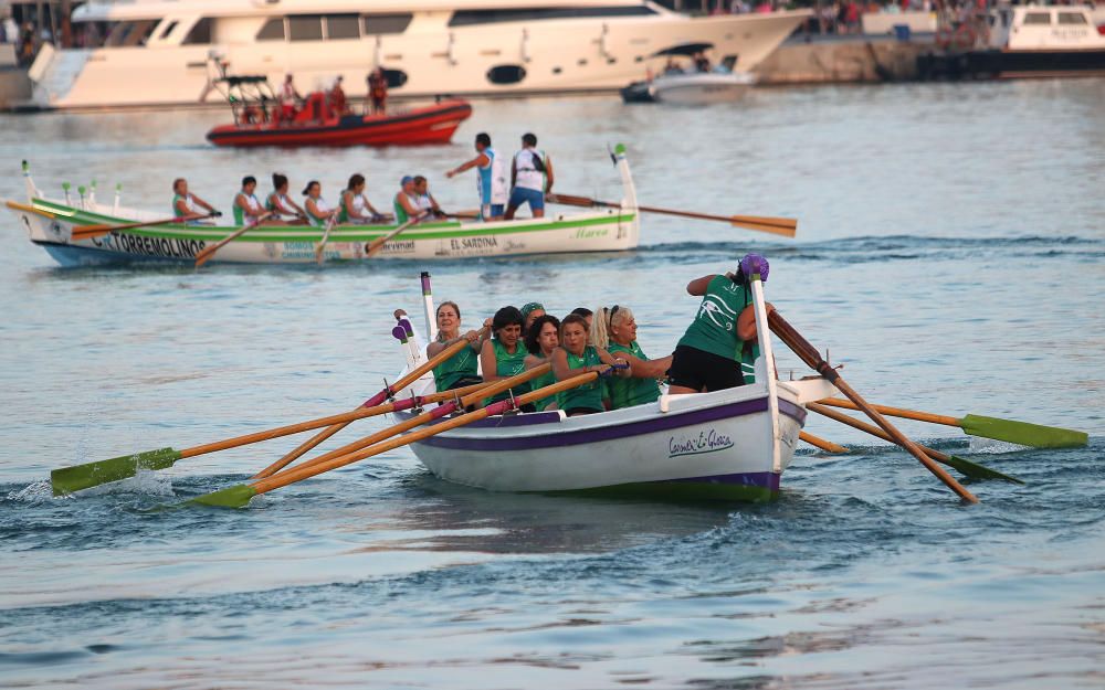 Jornada nocturna de jábegas en El Puerto de Málaga