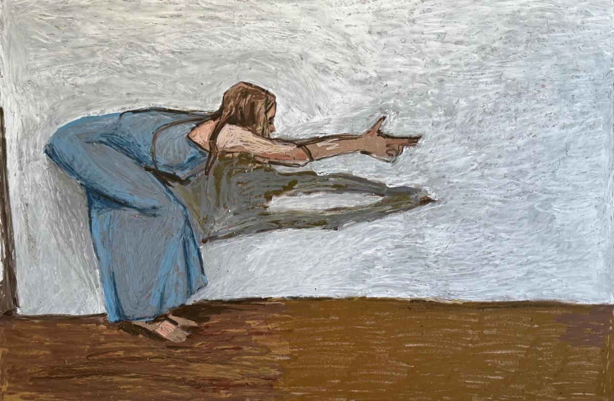 Una obra d'Elena Garrigolas a l'exposició "20 minuts al marge" del Bòlit Sant Nicolau.