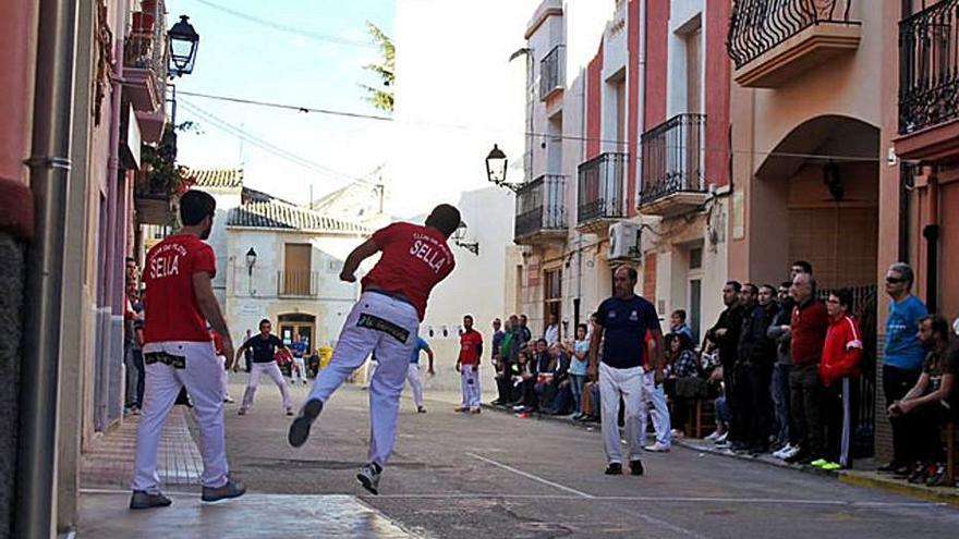 Partida de pilota a perxa.