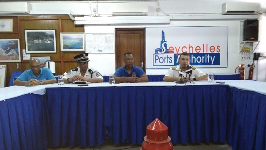 La rueda de prensa celebrada ayer en Seychelles.