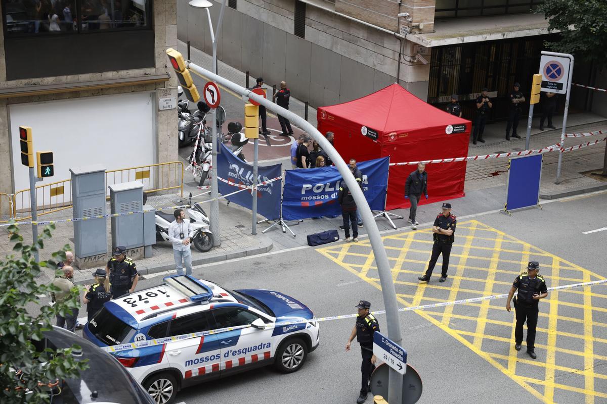 Les imatges del lloc on s'ha produït un tiroteig a Barcelona