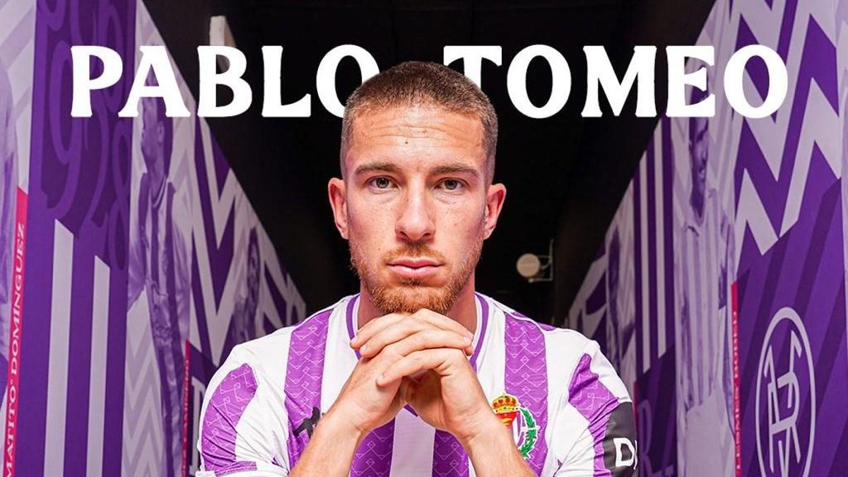 Anuncio del fichaje de Pablo Tomeo por parte del Valladolid.