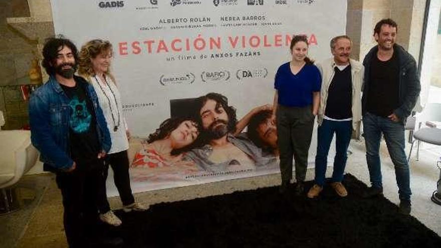 Presentación de la película, ayer en la Casa da Luz. // Rafa Vázquez