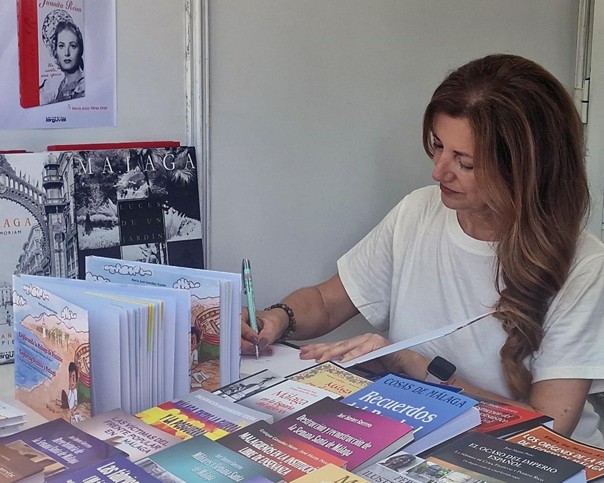 María José González-Román, en la Feria del Libro