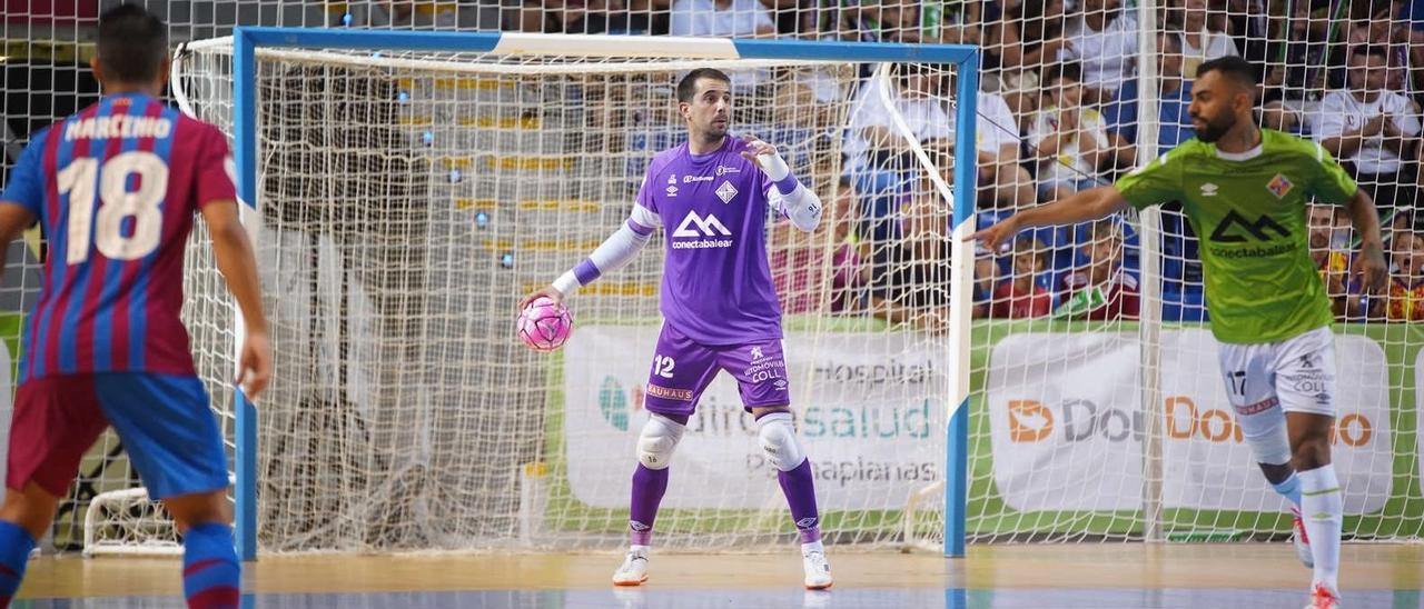 Fabio Alvira durante las pasadas finales por el título ante el Barcelona con el Palma Futsal.