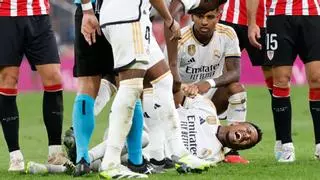 ¡Alarma en el Madrid! Fea lesión de rodilla de Militao