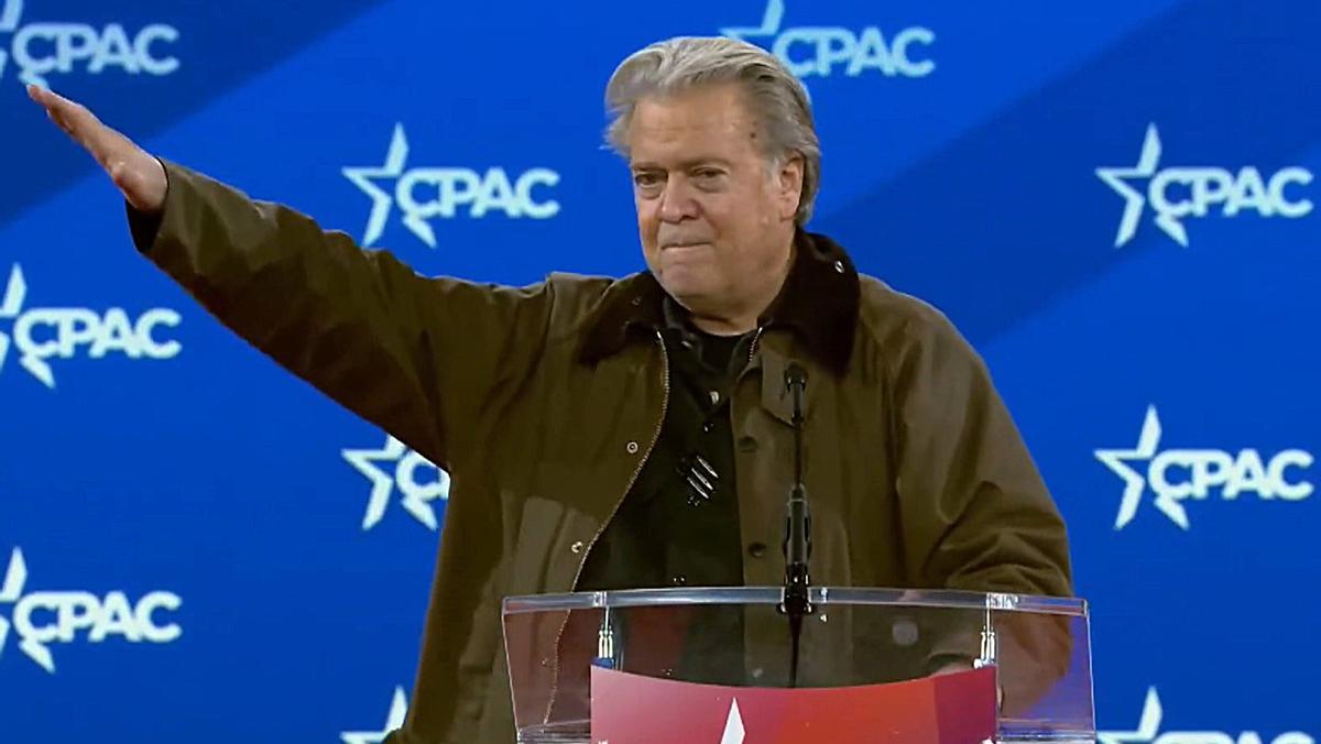 Steve Bannon, durante la Conferencia de Acción Política Conservadora (CPAC).