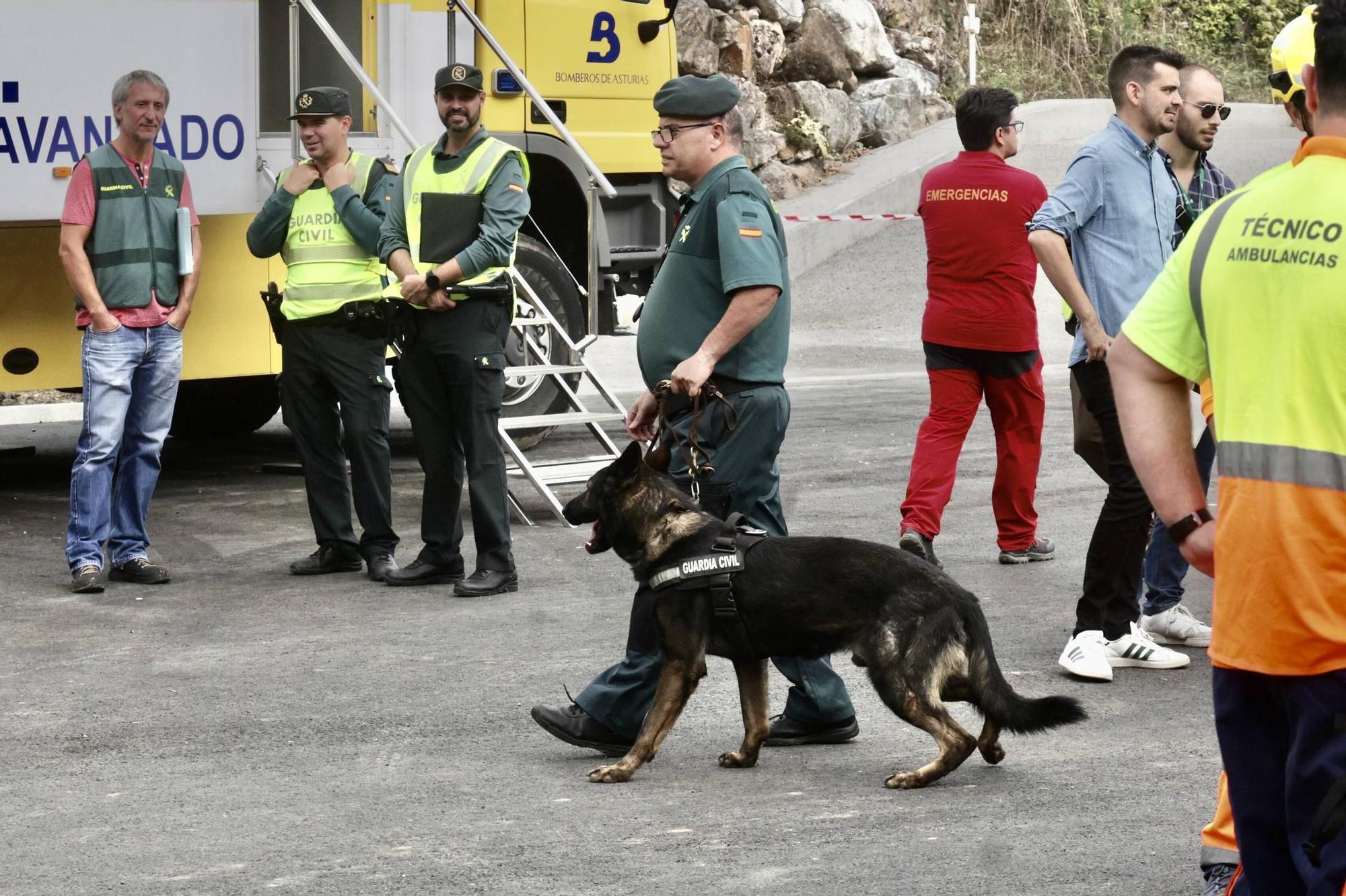 Así fue el simulacro de descarrilamiento en la Variante de Pajares