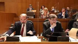 Lambán expresa su "apoyo absoluto" a Aliaga y asegura que el cuatripartito acabará la legislatura