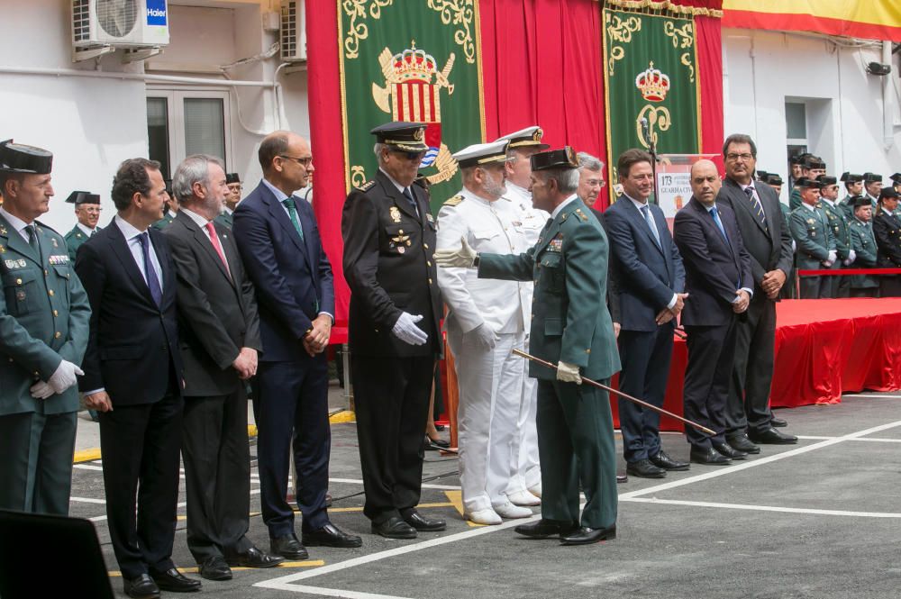 Un momento de la celebración del 173 aniversario de la Guardia Civil.