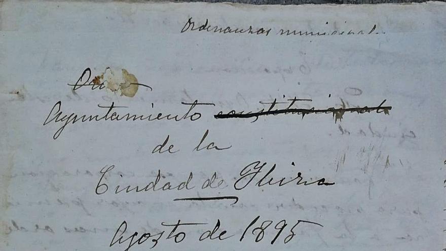 Ordenances municipals de 1895 sent batle Josep Verdera Ramon. Esborrany. Secció Bans i Ordenances municipals. |