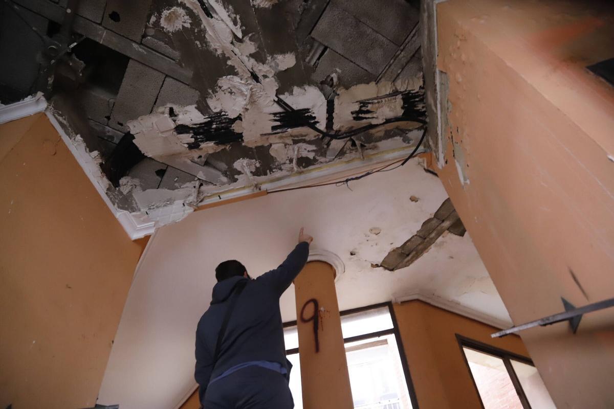 Daños en el barrio de las Moreras.