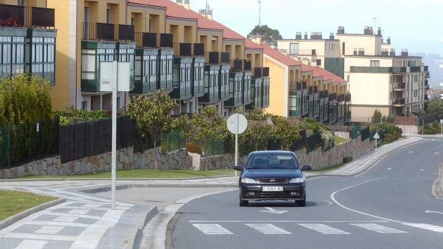 Chalés adosados de la urbanización Valaire, en A Coruña.