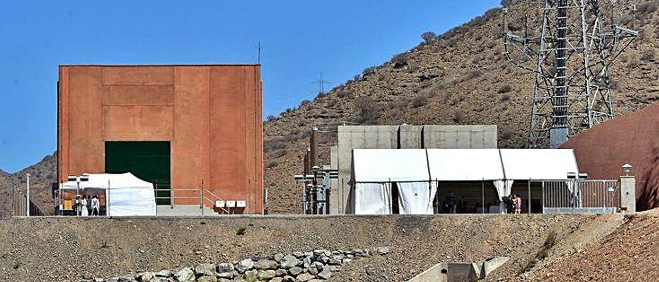 Estación de Red Eléctrica en Santa Águeda, en San Bartolomé de Tirajana, que recibirá la energía de Chira-Soria .