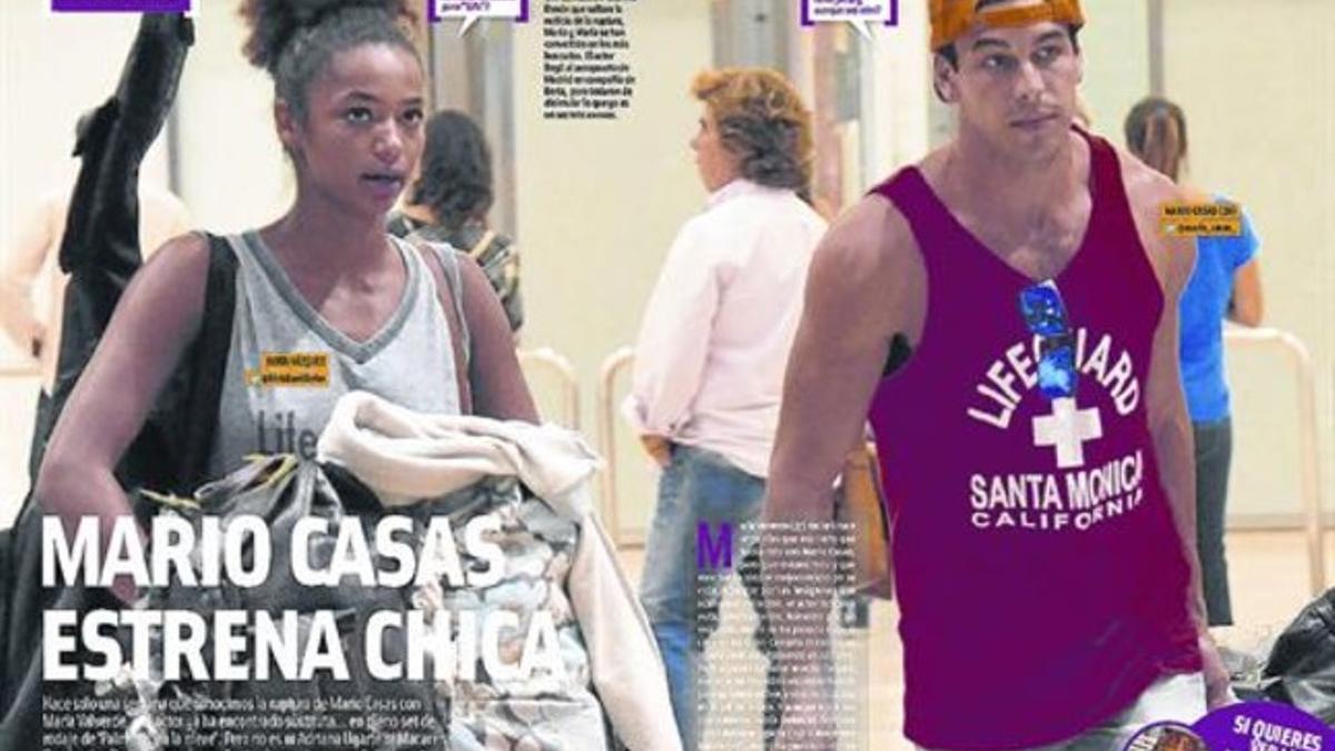 Mario Casas y Hugo Silva protagonizan esta semana la portada de la revista con sus primeras fotos con sus nuevas parejas, dos jóvenes de belleza exótica.