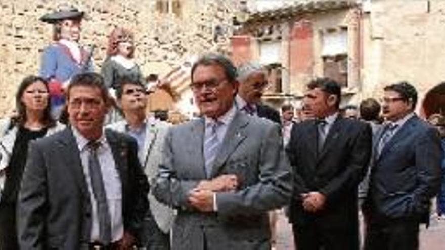 Artur Mas amb l&#039;alcalde dels Prats, Francesc Duocastella