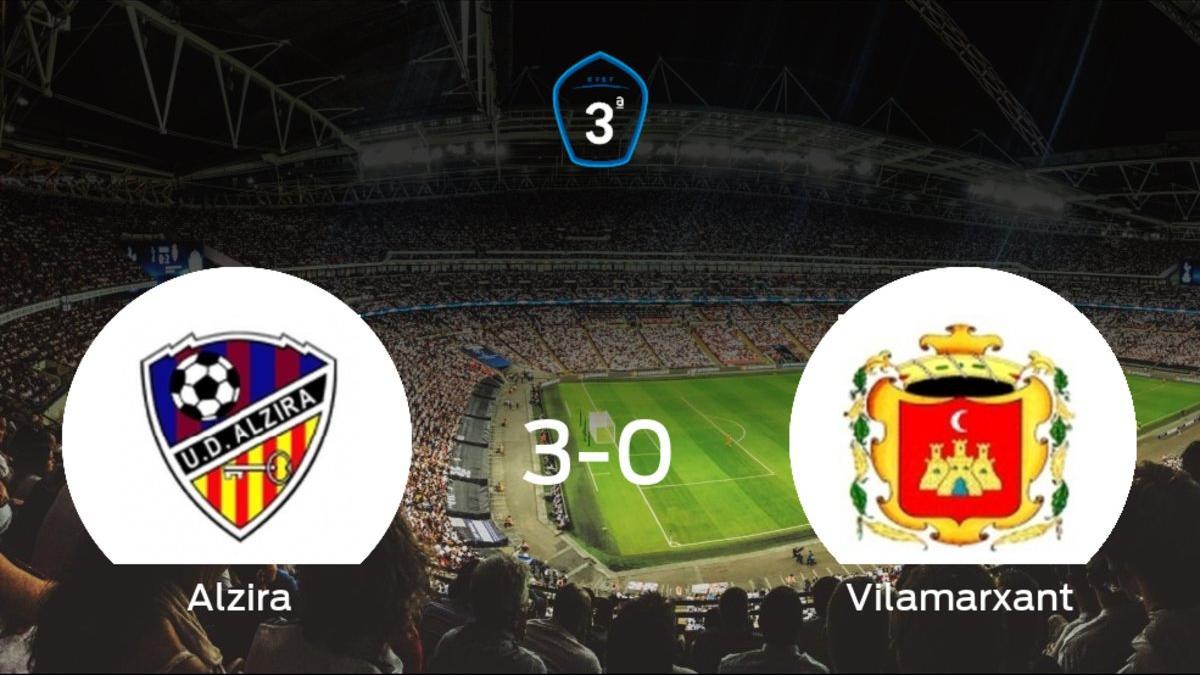 Tres puntos para el casillero del Alzira tras pasar por encima al Vilamarxant (3-0)