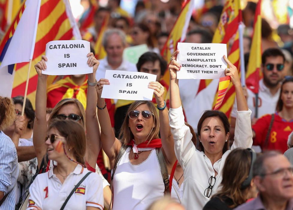 Manifestación en Barcelona por la unidad de España