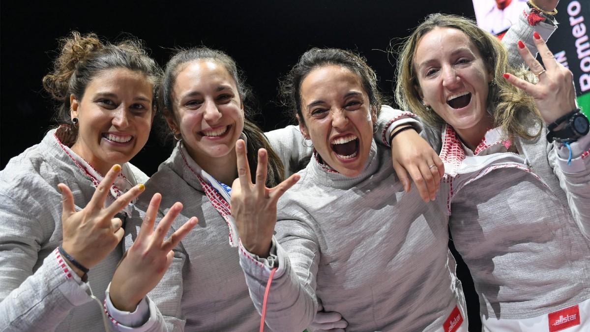 El equipo español de sable femenino