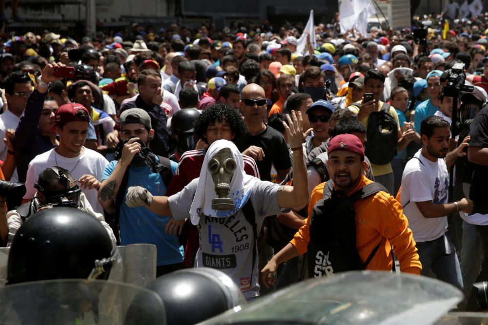 Incidentes en la marcha opositora en Venezuela