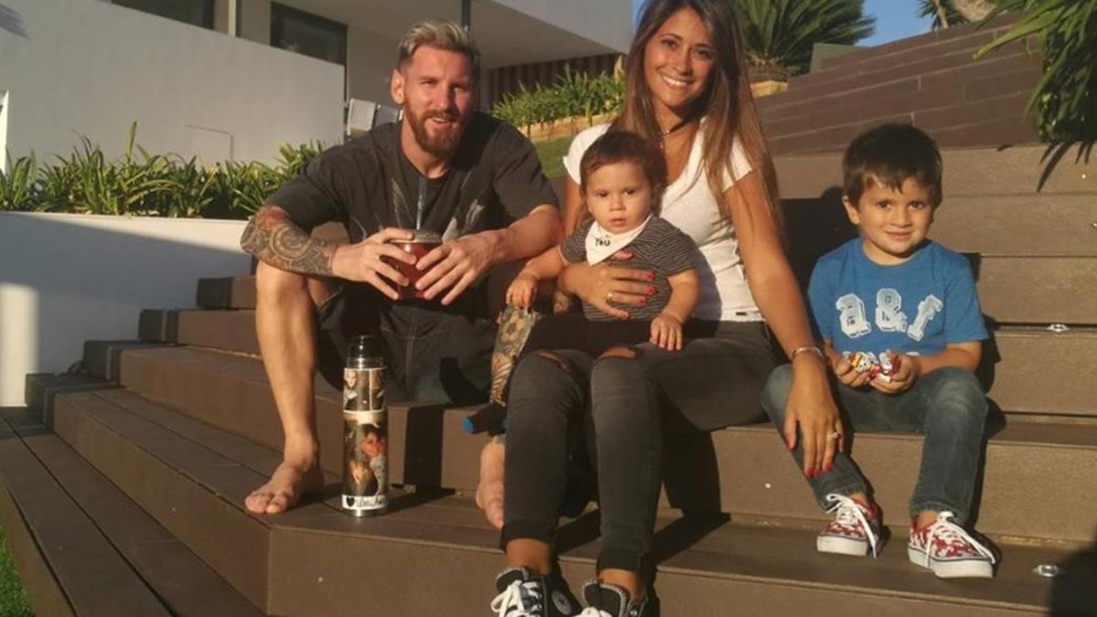 La familia de Messi, en una imagen de Antonella Roccuzzo.