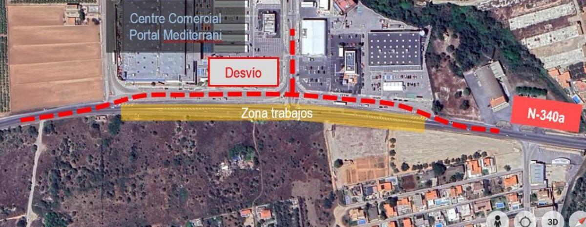 Mapa de las obras facilitado desde el Ministerio de Transportes.
