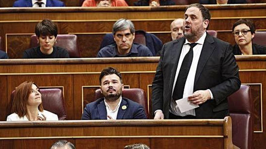 Oriol Junqueras, al Congrés de Diputats durant la constitució del ple.