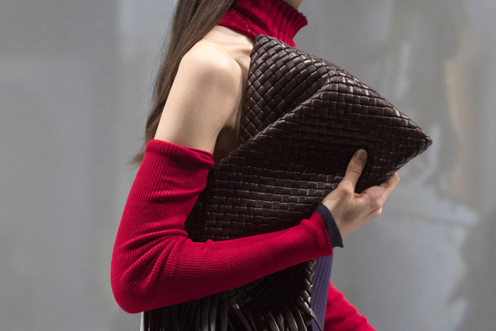 Bolso trenzado de piel de Bottega Veneta