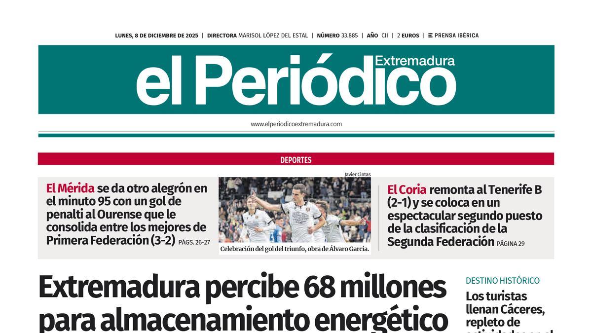 Consulta la portada correspondiente al día 8 de diciembre de 2025