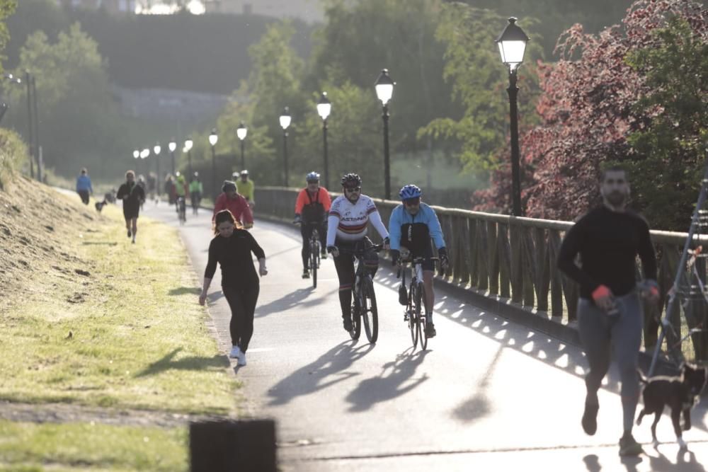 Primer día para poder salir a hacer deporte por tramos horarios en Asturias.