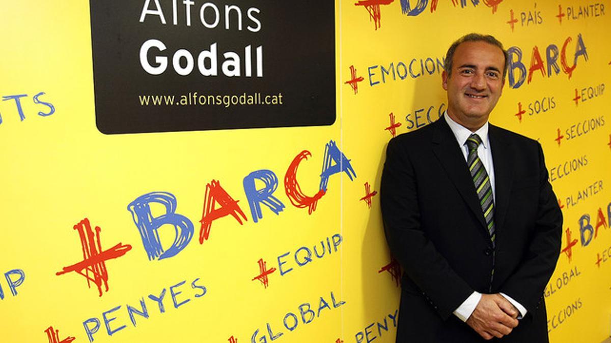 Alfons Godall, en el 2010, durante la presentación de su candidatura a la presidencia del Barça